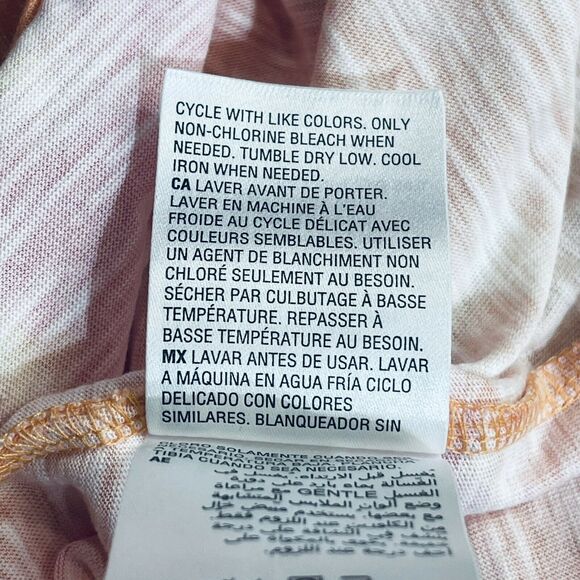 Style & Co Small Tank Top Tie-Dye Stretch Button V-Neck Tie Front Lightweight - Picture 8 of 8